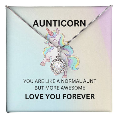 To My Aunticorn – Cute Unicorn Necklace | Funny and Adorable Gift for the Best Aunt - SOUVMOUR