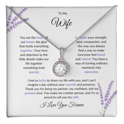 To My Wife, The Heart of Our Home  | Stunning Necklace Gift for Wife