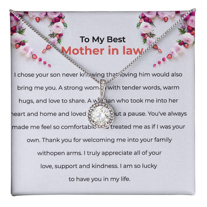 To The Best Mother-in-law, Eternal Hope Necklace | Mother-in-law Gift