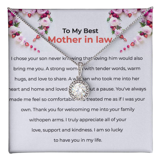 To The Best Mother-in-law, Eternal Hope Necklace | Mother-in-law Gift