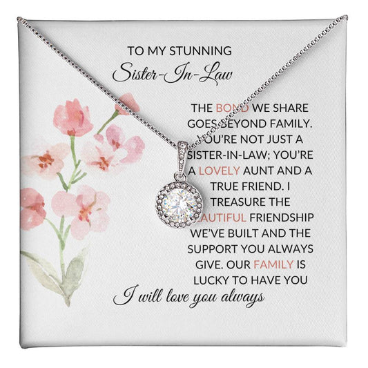 To My Wonderful Sister-in-law Necklace  | Eternal Hope Necklace | Elegant Keepsake of Affection