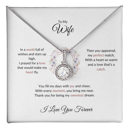 To My Wife, The Woman I Prayed For | Heartful Necklace Gift for Wife