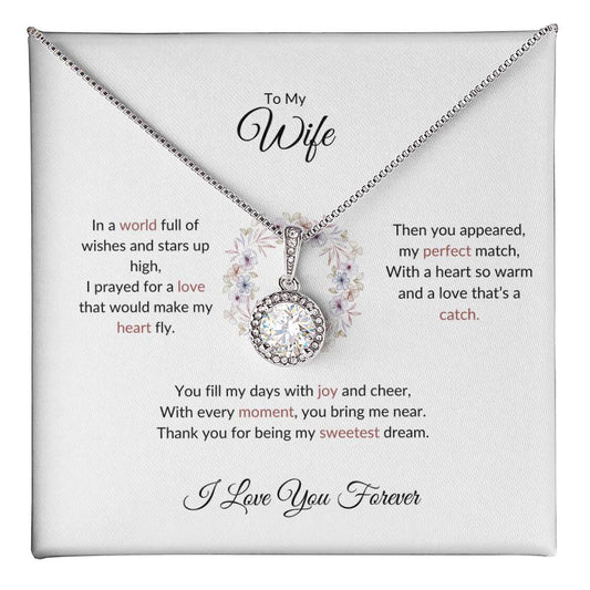 To My Wife, The Woman I Prayed For | Heartful Necklace Gift for Wife