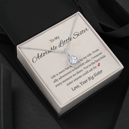 To My Sweet Adorable Little Sister – Eternal Hope Necklace | A Heartfelt Gift to Inspire  Little Sister