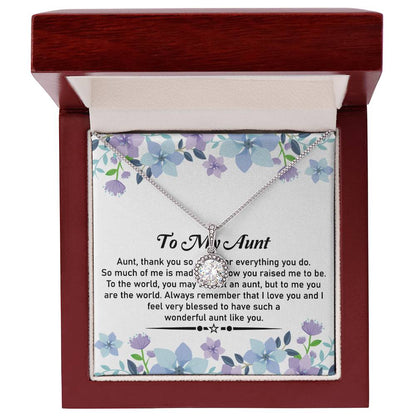 To My Aunt Necklace – Eternal Hope Necklace Gift | With Deep Gratitude for My Caring Aunt - SOUVMOUR
