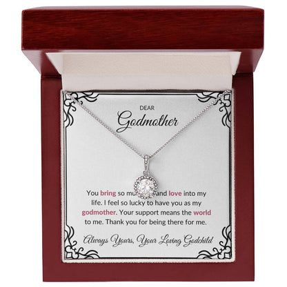 To My Wonderful Godmother, Eternal Hope Pendant | Godmother Necklace (Necklace Only)