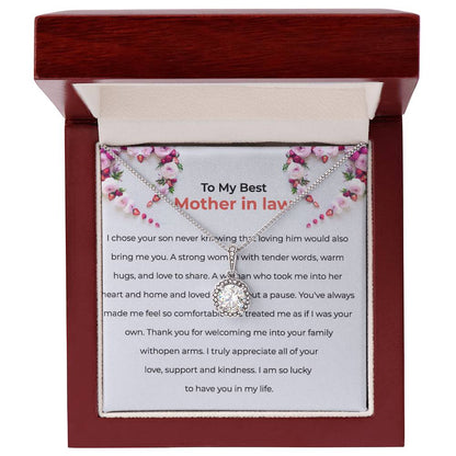 To The Best Mother-in-law, Eternal Hope Necklace | Mother-in-law Gift
