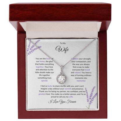 To My Wife, The Heart of Our Home  | Stunning Necklace Gift for Wife