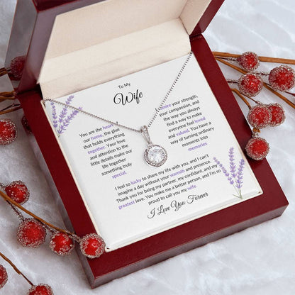To My Wife, The Heart of Our Home  | Stunning Necklace Gift for Wife