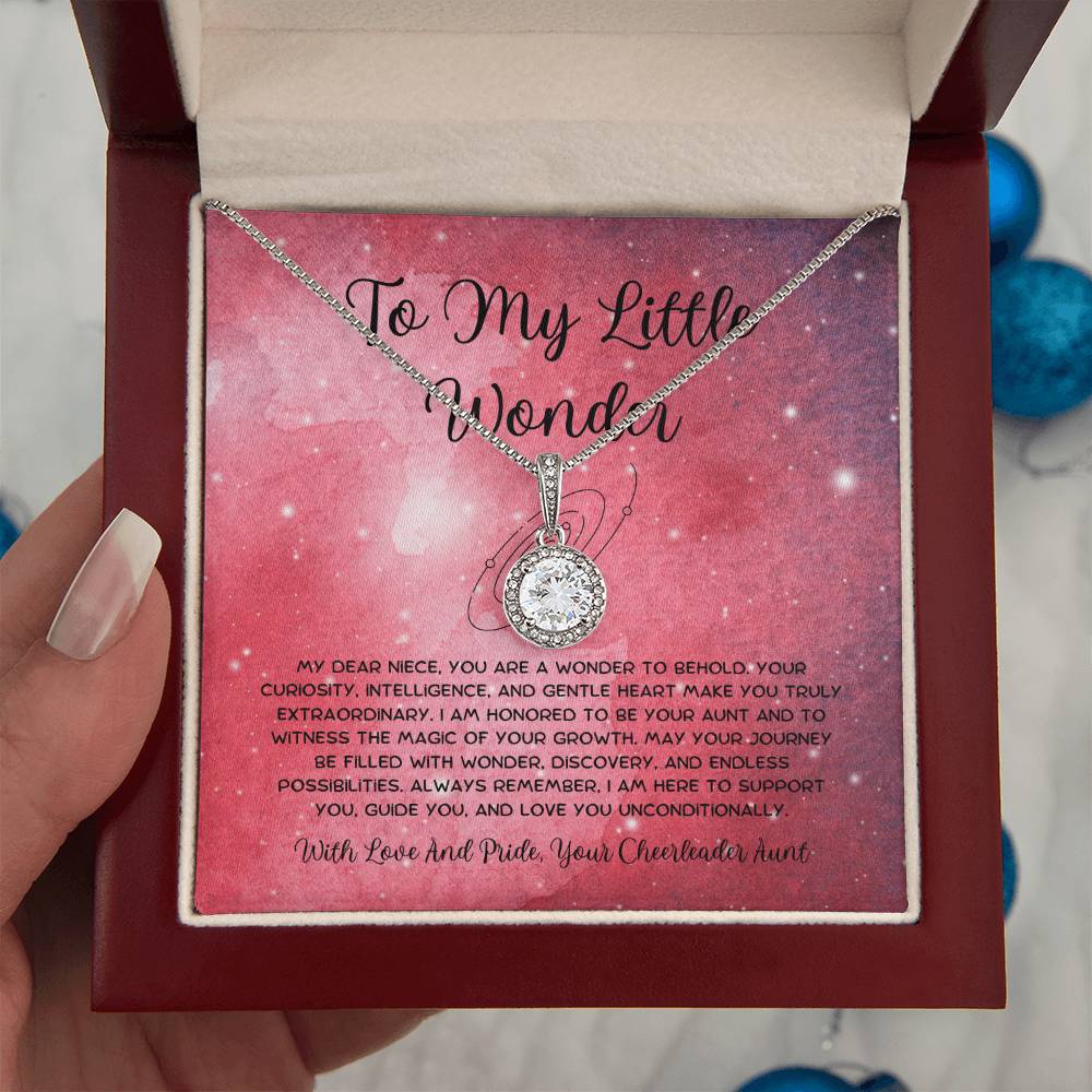 To My Little Wonder - From Aunt to Niece Eternal Hope Necklace - SOUVMOUR
