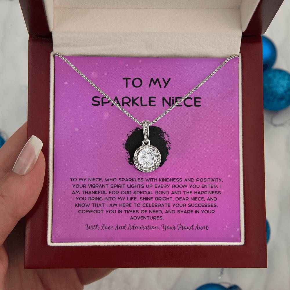 To My Sparkle Niece - From Aunt to Niece Eternal Hope Necklace - SOUVMOUR