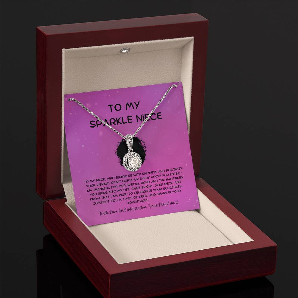 To My Sparkle Niece - From Aunt to Niece Eternal Hope Necklace - SOUVMOUR