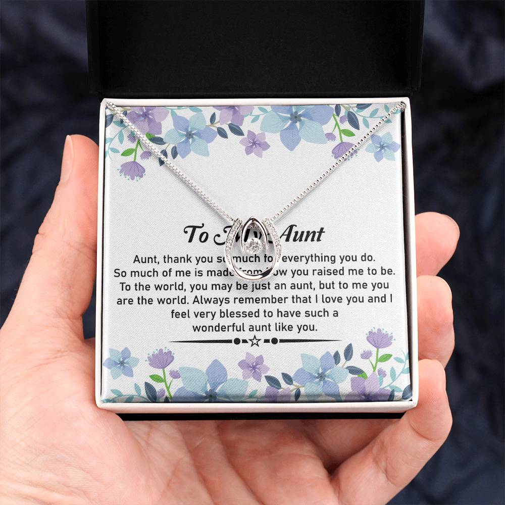 To My Dear Aunt Necklace – Beautiful Pendant | With Love and Thanks for My Amazing Aunt - SOUVMOUR