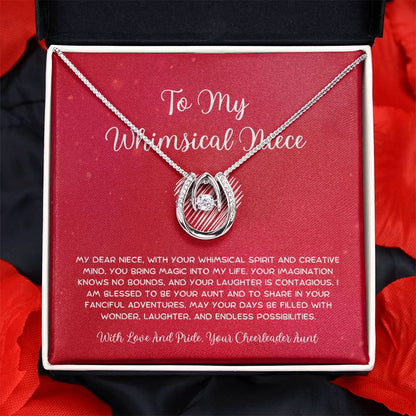 To My Whimsical Niece - From Aunt to Niece Lucky In  Love Necklace - SOUVMOUR