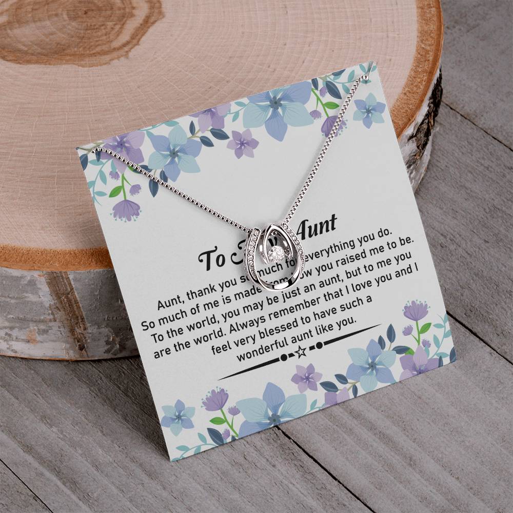 To My Dear Aunt Necklace – Beautiful Pendant | With Love and Thanks for My Amazing Aunt - SOUVMOUR