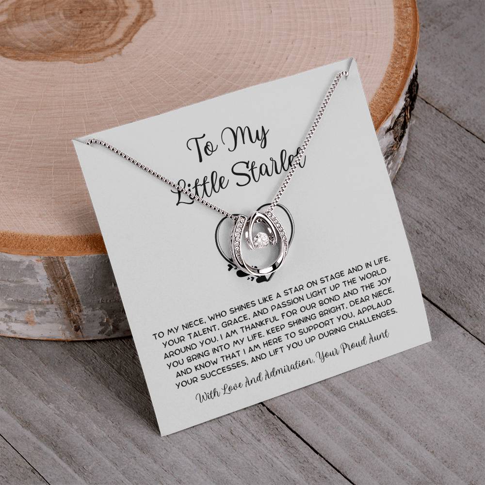 To My Little Starlet - From Aunt to Niece Lucky In Love Necklace - SOUVMOUR