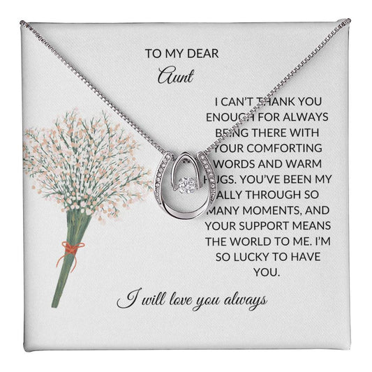 To My Aunt Necklace – Heartfelt Necklace Gift | A Grateful Gift for a Special Aunt - SOUVMOUR