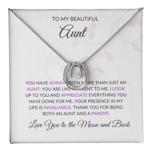 To My Beautiful Aunt Necklace – Elegant Necklace Gift | For Expressing Love and Gratitude - SOUVMOUR