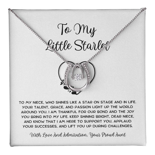 To My Little Starlet - From Aunt to Niece Lucky In Love Necklace - SOUVMOUR