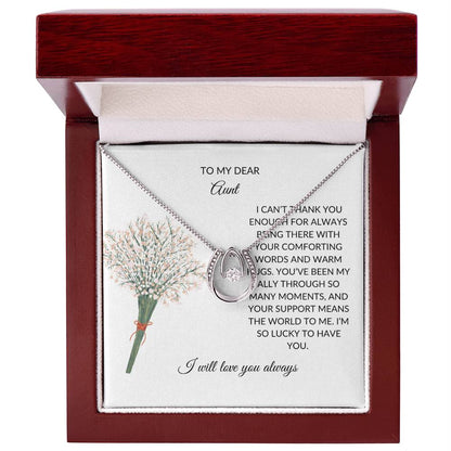 To My Aunt Necklace – Heartfelt Necklace Gift | A Grateful Gift for a Special Aunt - SOUVMOUR