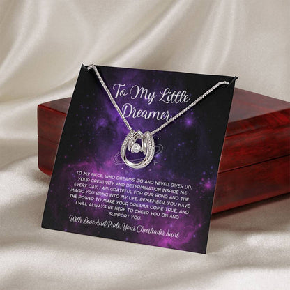 To My Little Dreamer - From Aunt to Niece Lucky In Love Necklace - SOUVMOUR