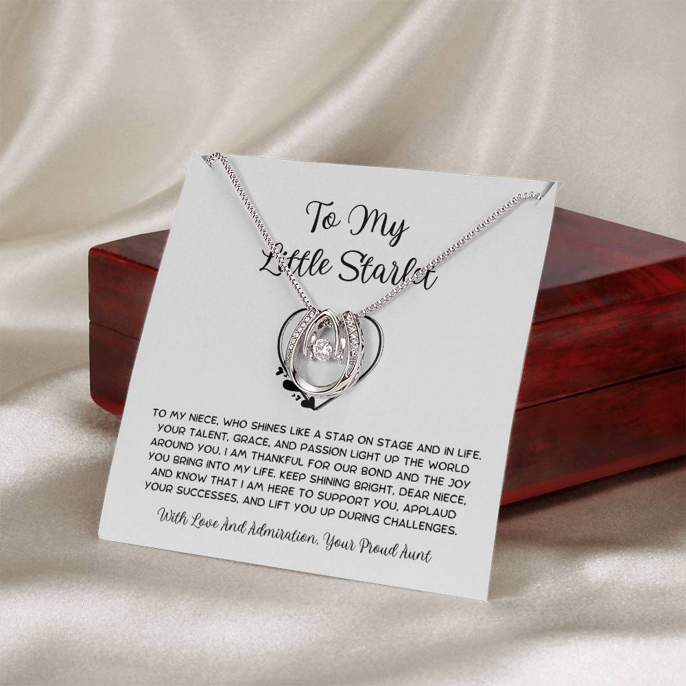 To My Little Starlet - From Aunt to Niece Lucky In Love Necklace - SOUVMOUR