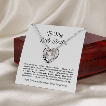 To My Little Starlet - From Aunt to Niece Lucky In Love Necklace - SOUVMOUR