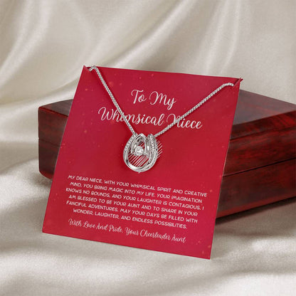 To My Whimsical Niece - From Aunt to Niece Lucky In  Love Necklace - SOUVMOUR