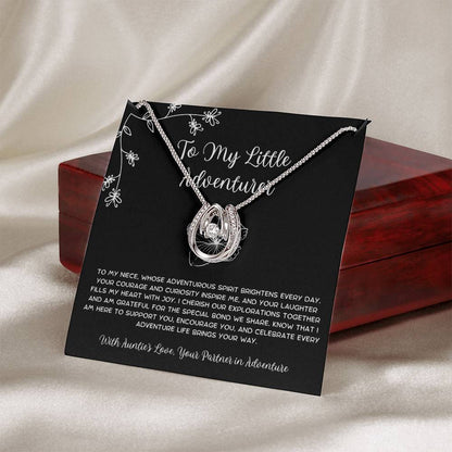 To My Little Adventurer - From Aunt to Niece Lucky In Love Necklace - SOUVMOUR