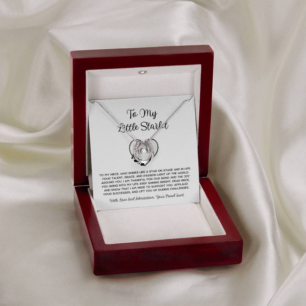 To My Little Starlet - From Aunt to Niece Lucky In Love Necklace - SOUVMOUR