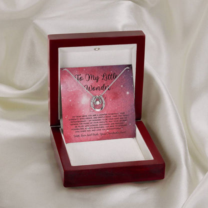 To My Little Wonder - From Aunt to Niece Lucky In Love Necklace - SOUVMOUR