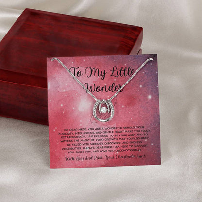 To My Little Wonder - From Aunt to Niece Lucky In Love Necklace - SOUVMOUR