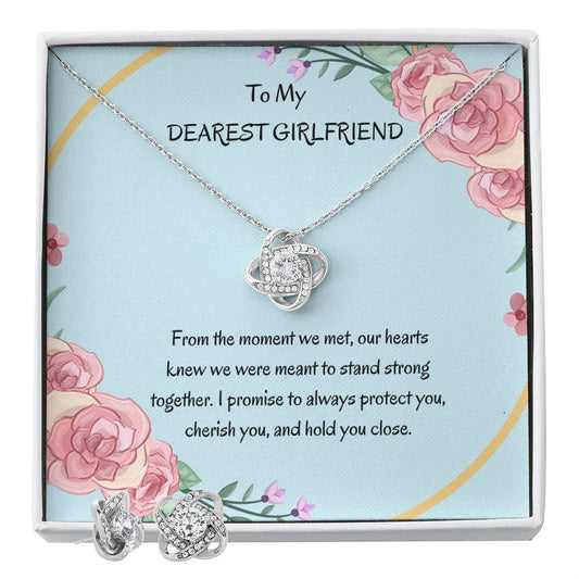Love Knot Earring & Necklace Set for Her | Perfect Gift for Girlfriend - SOUVMOUR