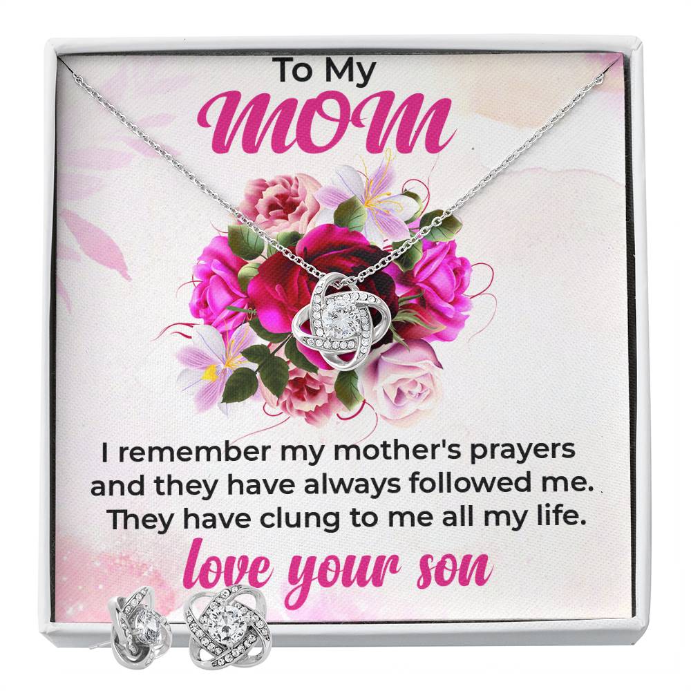 To My Mom | Beautiful Jewelry Set Featuring Love Knot Design from Son