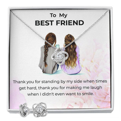 To My Best Friend - Thank You Necklace Gift |  Necklace & Earring Set| Gift For Love And Appreciation