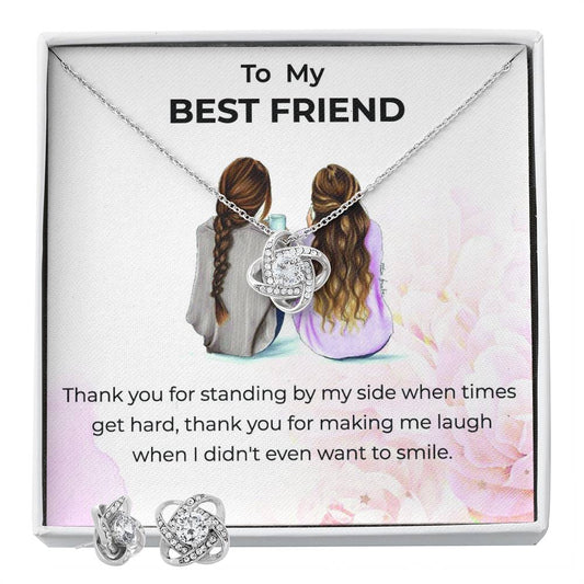 To My Best Friend - Thank You Necklace Gift |  Necklace & Earring Set| Gift For Love And Appreciation