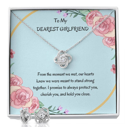Love Knot Earring & Necklace Set for Her | Perfect Gift for Girlfriend - SOUVMOUR