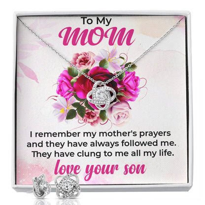To My Mom | Beautiful Jewelry Set Featuring Love Knot Design from Son