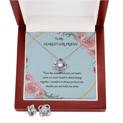 Love Knot Earring & Necklace Set for Her | Perfect Gift for Girlfriend - SOUVMOUR
