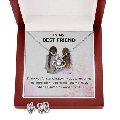 To My Best Friend - Thank You Necklace Gift |  Necklace & Earring Set| Gift For Love And Appreciation