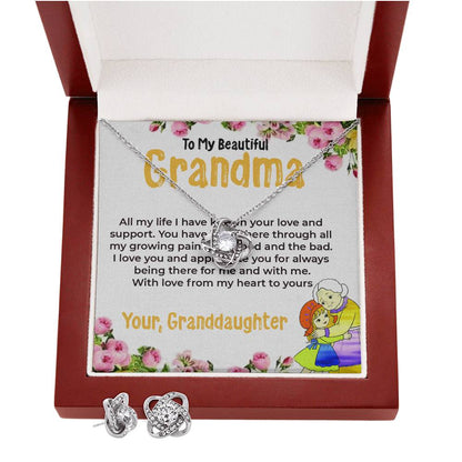 To My Beautiful Grandma | Love Knot Necklace Gift from Granddaughter | Gift for Grandma