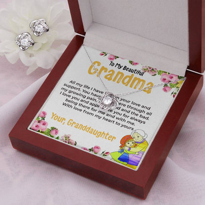To My Beautiful Grandma | Love Knot Necklace Gift from Granddaughter | Gift for Grandma