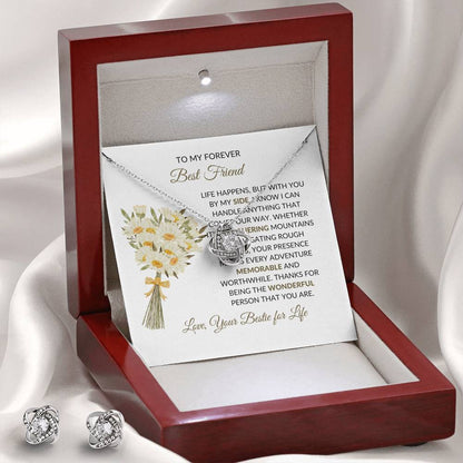To My Forever Best Friend Necklace and Earring Set | Best Friend Gift| | Git For Love And Loyalty.