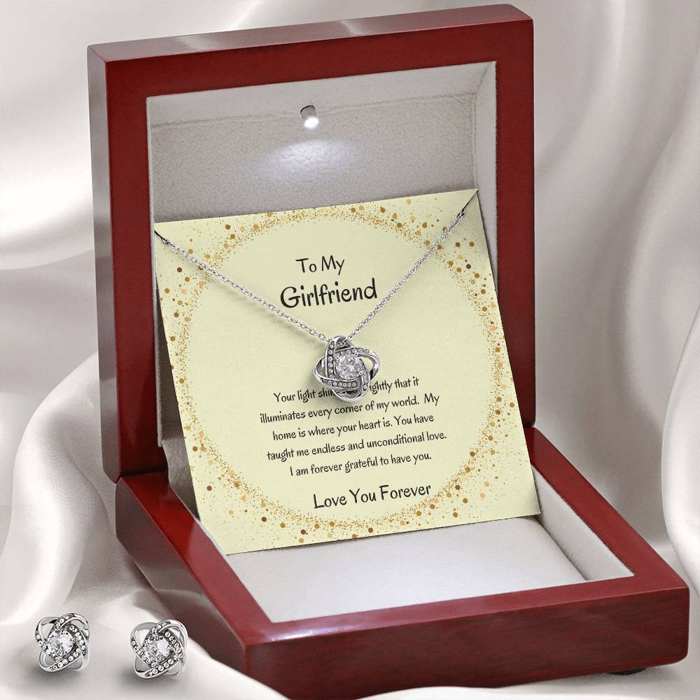 Complete Love Knot Earring and Necklace Set | Special Gift for Soulmate - SOUVMOUR