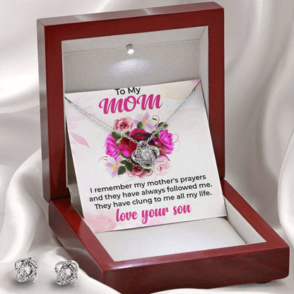 To My Mom | Beautiful Jewelry Set Featuring Love Knot Design from Son