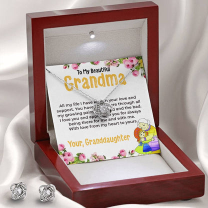 To My Beautiful Grandma | Love Knot Necklace Gift from Granddaughter | Gift for Grandma