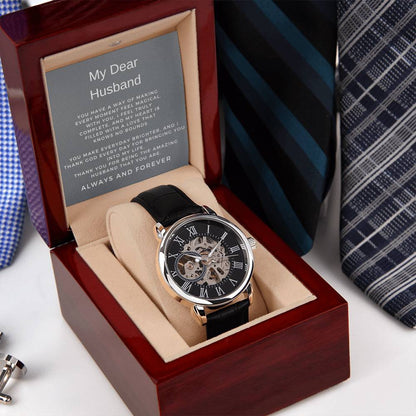 To My Man Openwork Watch | Thoughtful Gift for Husband