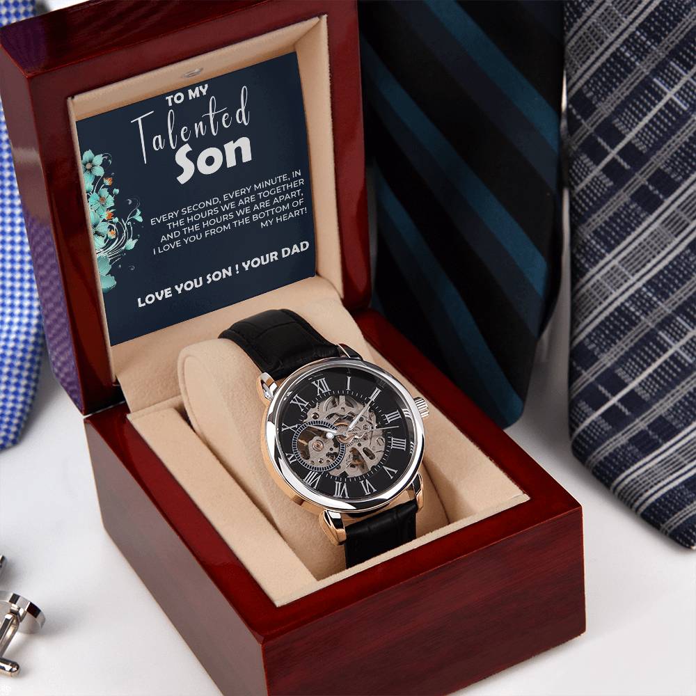 To My Talented Son | Openwork Watch Gift from Dad | Stylish Son Gift
