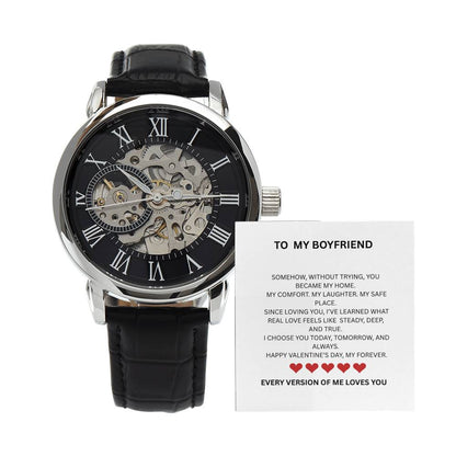 Skeleton Watch for Him – Valentine’s Day Gift For Boyfriend