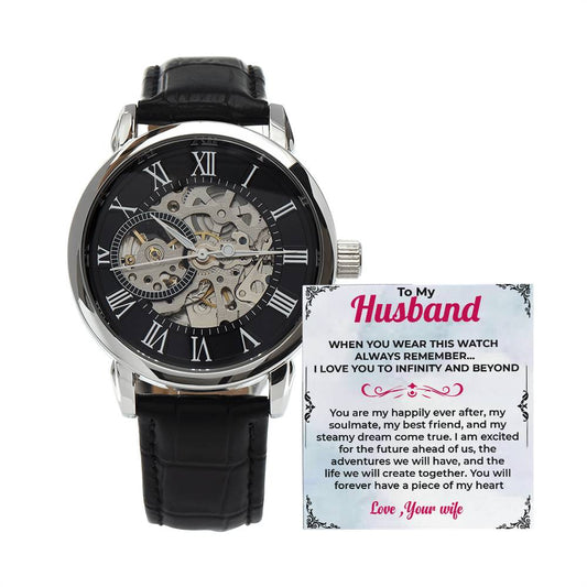 To My Husband Openwork Watch Gift  | Timeless  Watch  Gift For Husband